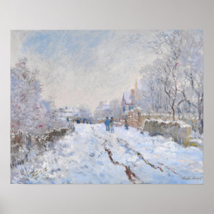 Claude Monet - Snöscen vid Argenteuil Poster