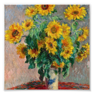 Claude Monet - Solblommor Fototryck