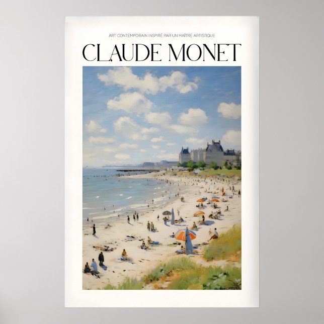 Claude Monet Solig Stranddag Väggkonst (Framsidan)