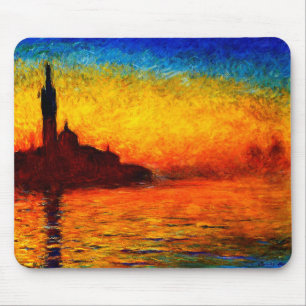 Claude Monet-Solnedgång i Venedig Musmatta