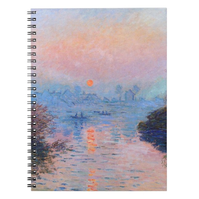 Claude Monet - Solnedgång på havet Anteckningsbok (Framsidan)