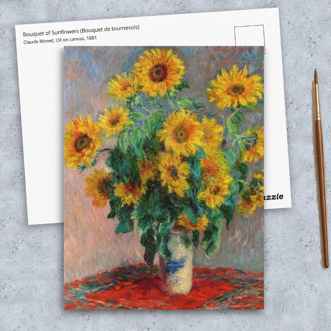 Claude Monet - Solrosbukett Vykort (Skapare uppladdad)