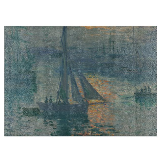 Claude Monet Soluppgång Marin Segelbåt Impressioni (Framsidan)