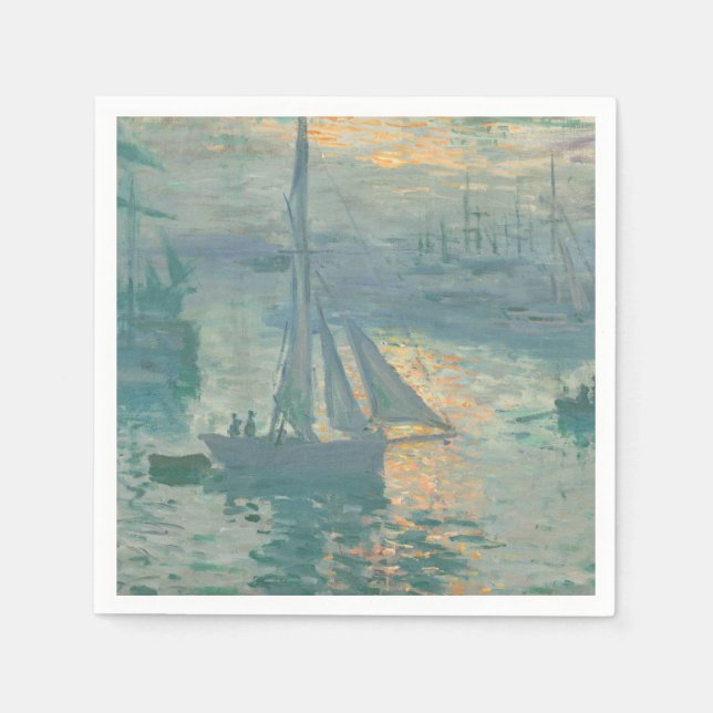 Claude Monet - Soluppgång Pappersservett (Framsidan)