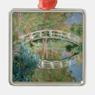 Claude Monet som japanen överbryggar, Giverny Julgransprydnad Metall