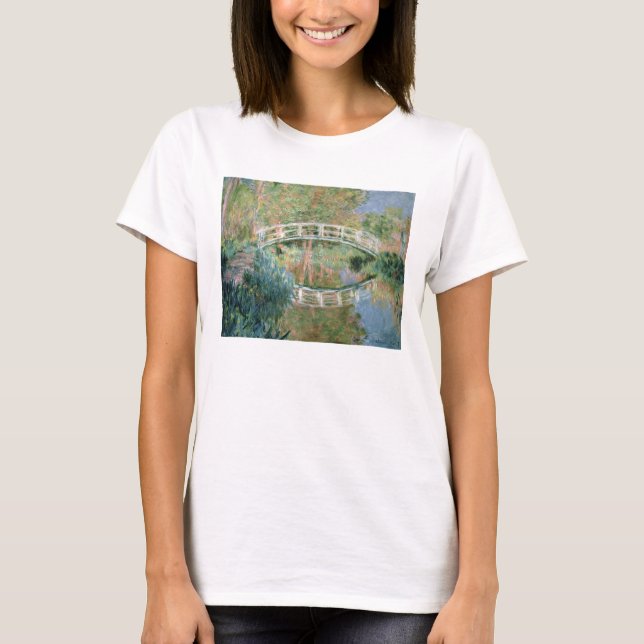 Claude Monet | som japanen överbryggar, Giverny T Shirt (Framsida)