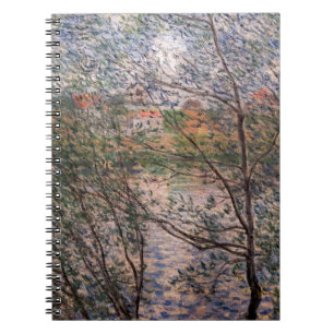 Claude Monet - Springtime genom grenar Anteckningsbok