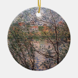 Claude Monet - Springtime genom grenar Julgransprydnad Keramik