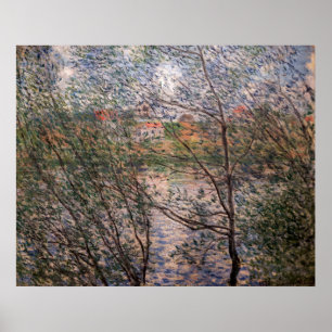 Claude Monet - Springtime genom grenar Poster