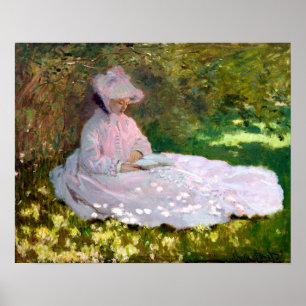 Claude Monet Springtime Impressionism Painting Poster