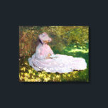 Claude Monet Springtime Impressionism Wrap Canvastryck<br><div class="desc">Njut av det vackra Monet-kanvastrycket med Claude Monets berömd "Springtime"-målning från 1872. I slutet av 1871 flyttat Monet till Argentina, en liten stad på högerna av floden Seine nordväst om Paris. Han målade upp många scener i berömden i den här staden, ofta på sin egen bakgård. Han visade också denna...</div>