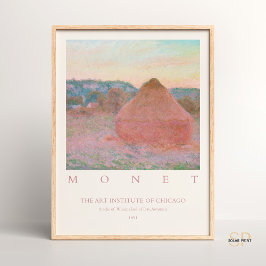 Claude Monet Stacks of Wheat End Day Autumn Poster