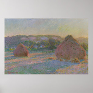 Claude Monet Stacks of Wheat (Slut på sommaren) 18 Poster