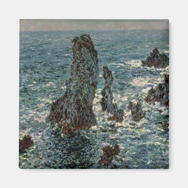 Claude Monet | Sten vid Belle-Ile, 1886 Magnet (Framsidan)