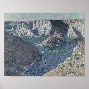 Claude Monet Sten vid Belle-Ile, 1886 Poster