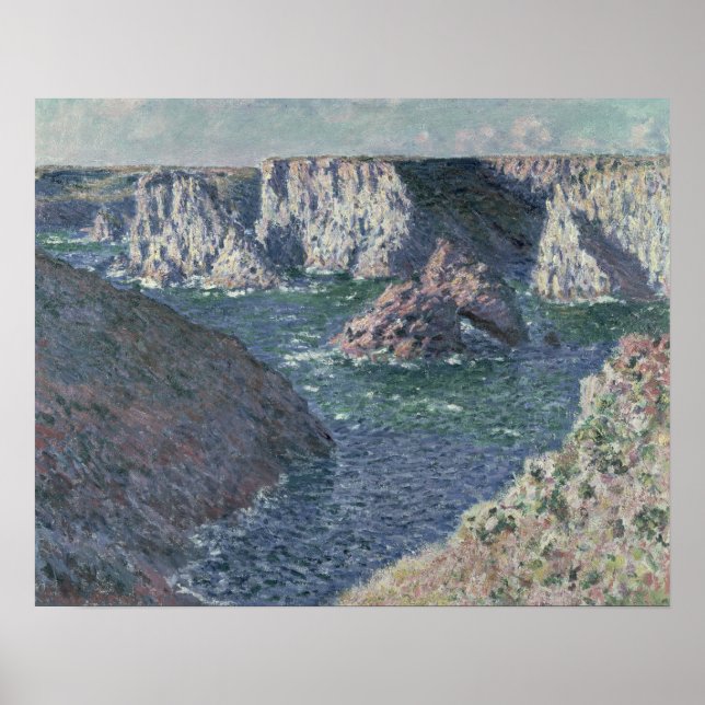 Claude Monet | Sten vid Belle-Ile, 1886 Poster (Framsidan)