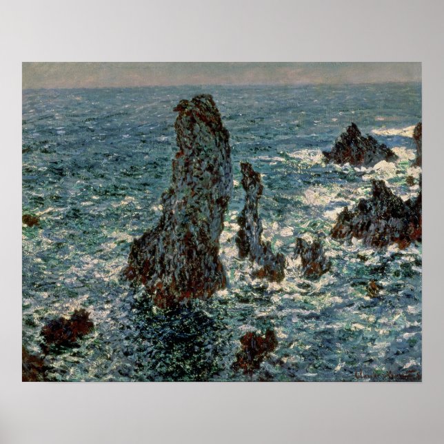 Claude Monet | Sten vid Belle-Ile, 1886 Poster (Framsidan)