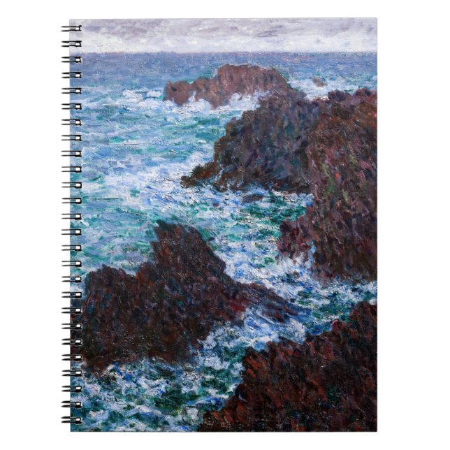 Claude Monet - Sten vid Belle-Ile, Vild Kusten Anteckningsbok (Framsidan)