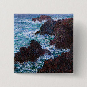 Claude Monet - Sten vid Belle-Ile, Vild Kusten Knapp