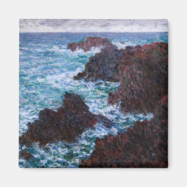 Claude Monet - Sten vid Belle-Ile, Vild Kusten Magnet (Framsidan)