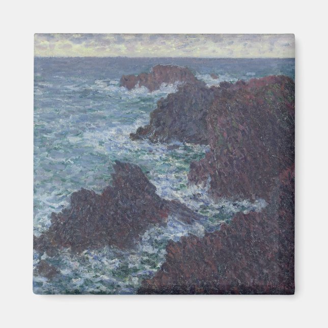 Claude Monet | Sten vid Belle-Ile, Vilden Kusten Magnet (Framsidan)