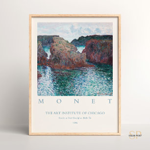 Claude Monet Sten vid Port Goulphar Art Print Poster