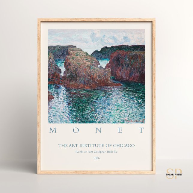 Claude Monet Sten vid Port Goulphar Art Print Poster (Skapare uppladdad)