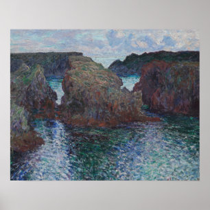 Claude Monet - Sten vid Port-Goulphar, Belle-Ile Poster