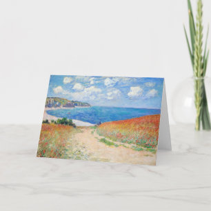 Claude Monet - Stig i vete fält vid Pourville Kort