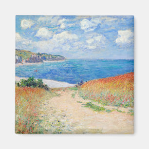 Claude Monet - Stig i vete fält vid Pourville Magnet