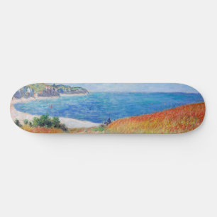 Claude Monet - Stig i vete fält vid Pourville Mini Skateboard Bräda 18,5 Cm