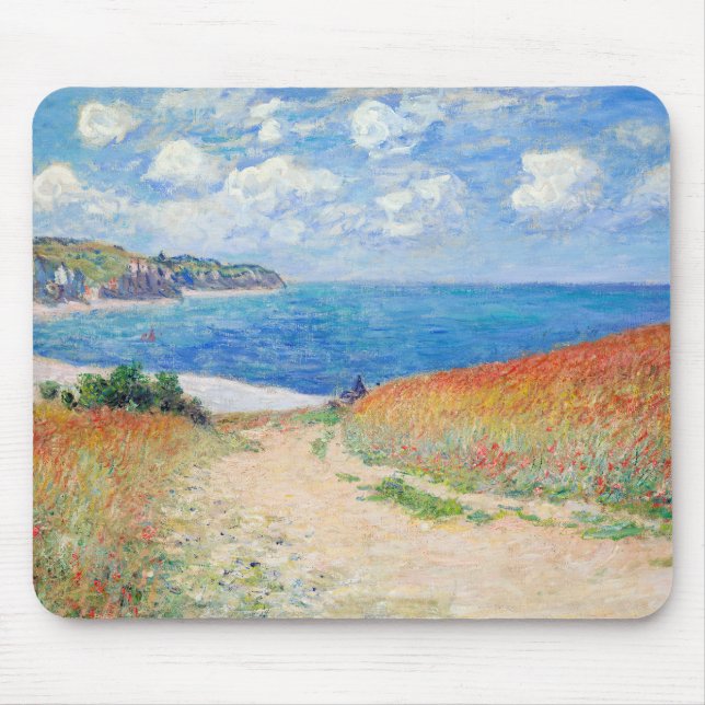 Claude Monet - Stig i vete fält vid Pourville Musmatta (Framsidan)