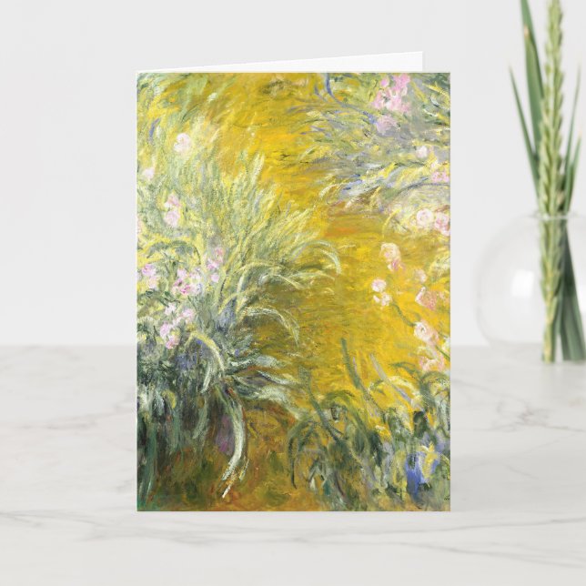 Claude Monet Stigen genom Irisar Konst Kort (Framsida)