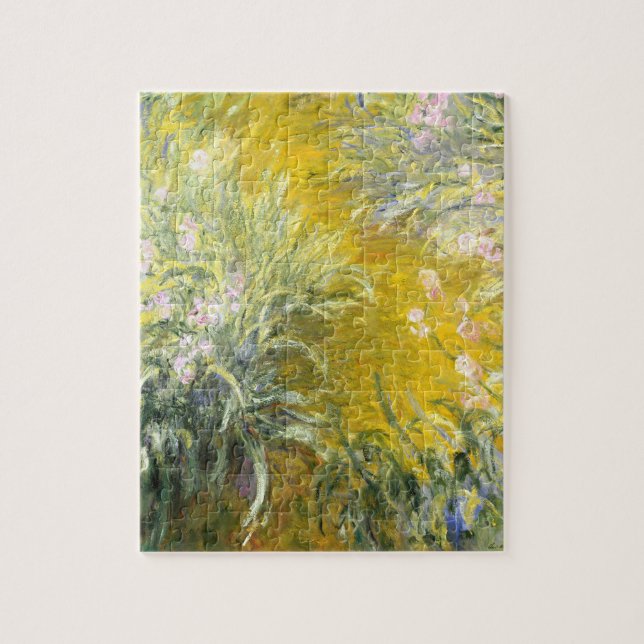 Claude Monet Stigen genom Irisar Konst Pussel (Vertikal)