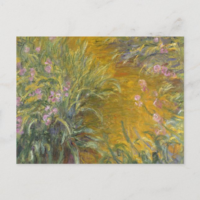 Claude Monet | Stigen genom irisar Vykort (Framsida)