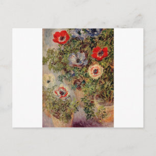 Claude Monet Stilla livet med Anemone Destiny Gift Vykort