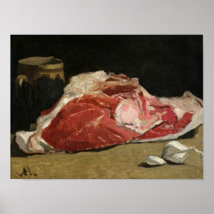 Claude Monet stilleben, det gemensamt av kött Poster