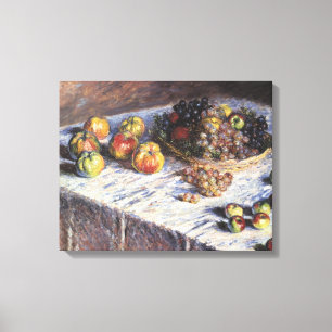 Claude Monet stilleben med äpplen och druvor Canvastryck