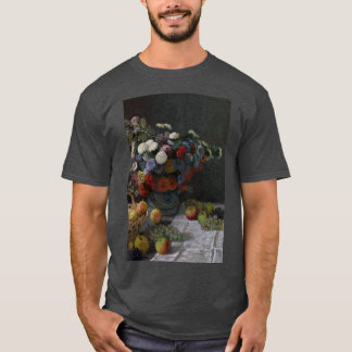 Claude Monet - Stilleben med blommor och frukt T Shirt