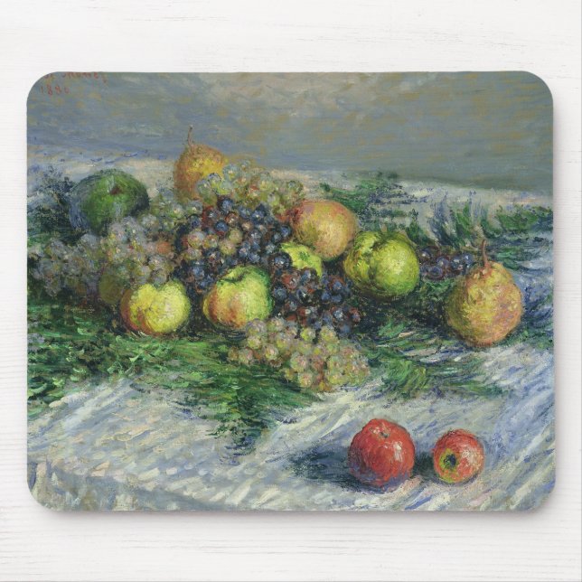 Claude Monet | stilleben med Pears och druvor Musmatta (Framsidan)