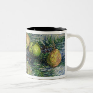 Claude Monet stilleben med Pears och druvor Två-Tonad Mugg