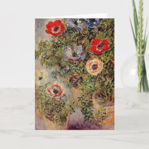 Claude Monet - Stilllife med Anemonies Helgkort