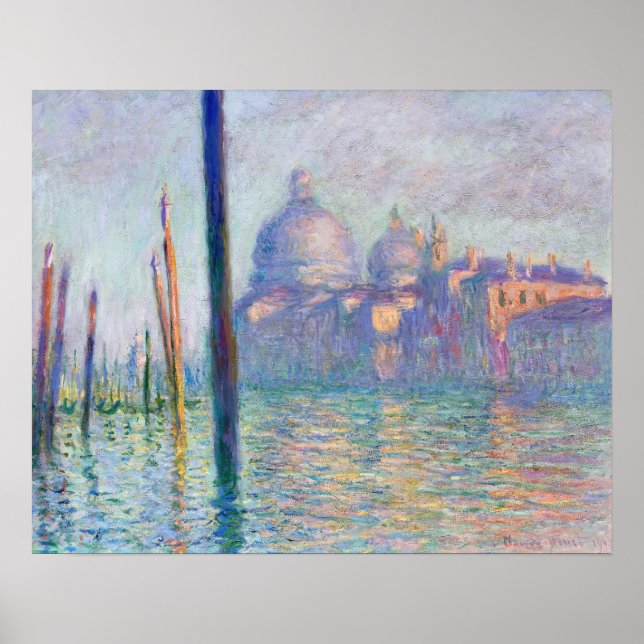 Claude Monet - Stora kanalen, Venedig Poster (Framsidan)