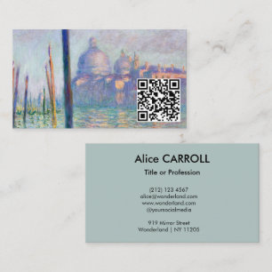 Claude Monet - Stora kanalen, Venedig - QR-kod Visitkort