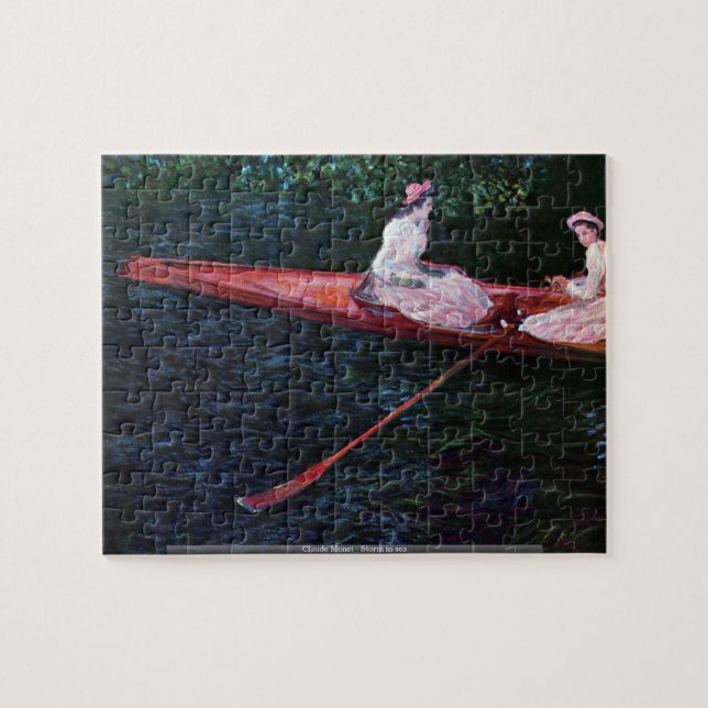 Claude Monet - storm i havspussel Pussel (Horisontell)