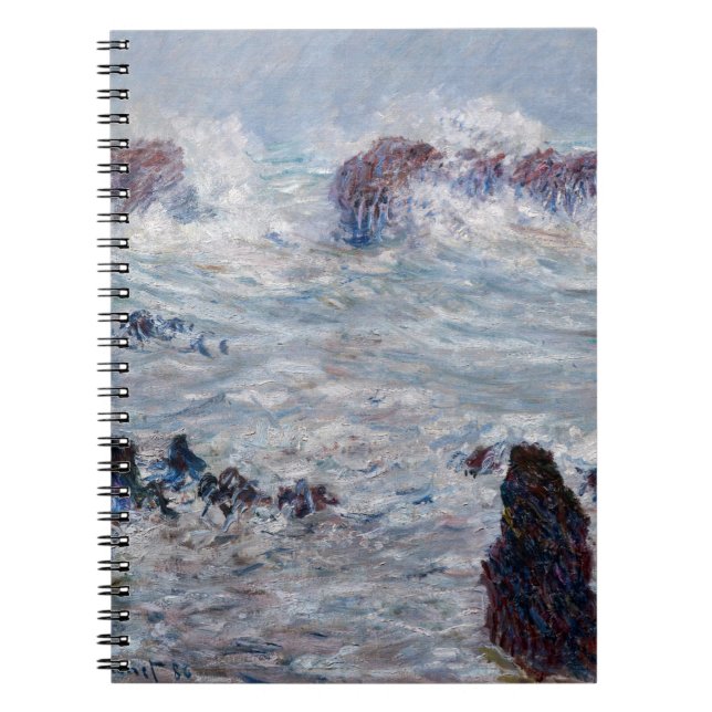 Claude Monet - Storm utanför Belle-Ile Kusten Anteckningsbok (Framsidan)