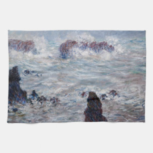 Claude Monet - Storm utanför Belle-Ile Kusten Kökshandduk
