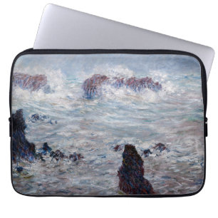 Claude Monet - Storm utanför Belle-Ile Kusten Laptop Fodral
