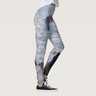 Claude Monet - Storm utanför Belle-Ile Kusten Leggings