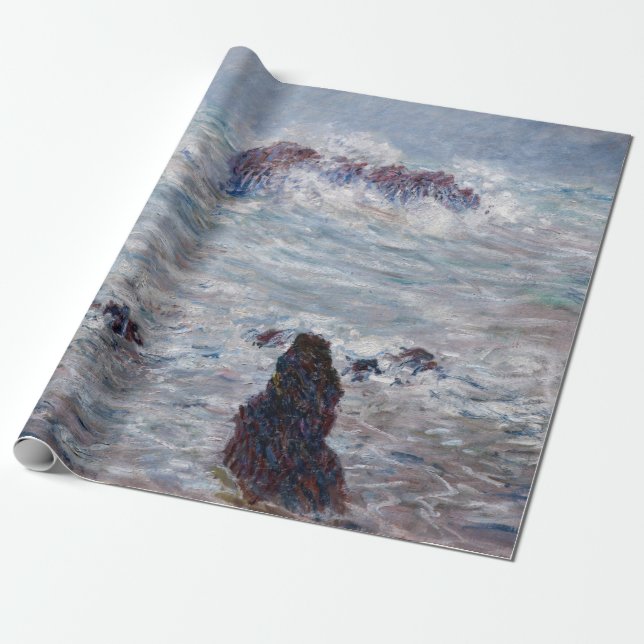 Claude Monet - Storm utanför Belle-Ile Kusten Presentpapper (Utrullad)